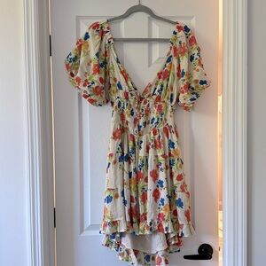 Free People tie back mini dress Medium